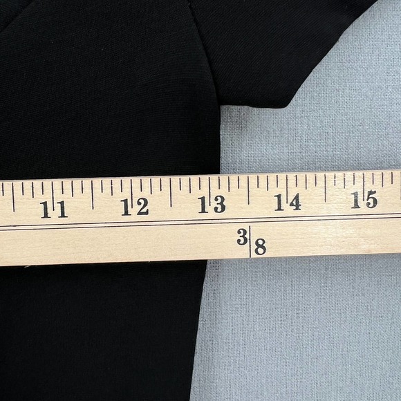 MAJE Off the Shoulder Bodysuit Womens 1 Small Black Double V-neck Short Sleeve - Picture 12 of 15